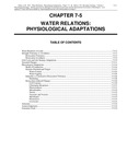 Volume 1, Chapter 7-5: Water Relations: Physiological Adaptations