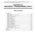 Volume 2, Chapter 16-7: Bird Nests - Passeriformes, Part 2