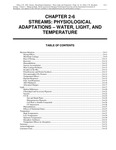 Volume 4, Chapter 2-6: Streams: Physiological Adaptations - Water, Light, and Temperature