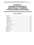 Volume 4, Chapter 2-7: Streams: Physiological Adaptations - Nutrients, Photosynthesis, and Others
